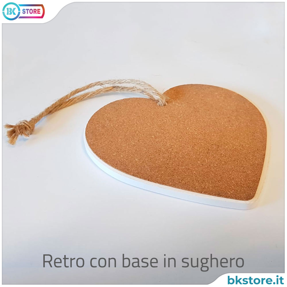 Cuore in ceramica natalizio con maestro personalizzato e nomi