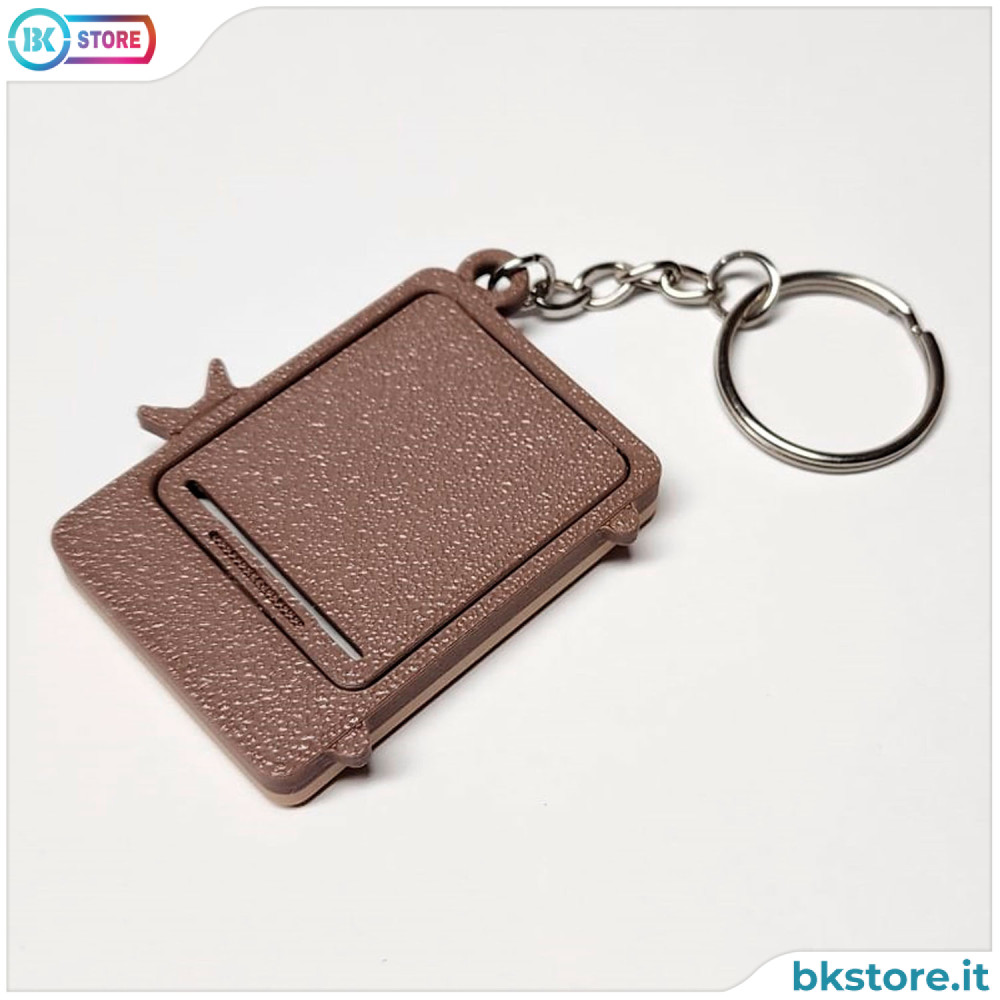 idea regalo vintage portachiavi Retro TV in stampa 3D – Mini cornice porta foto vintage, idea regalo nostalgica e originale