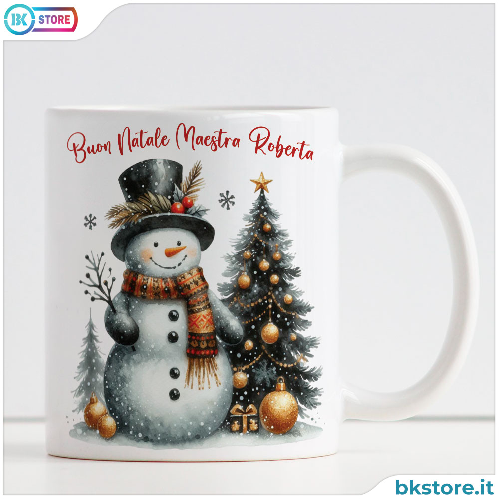 Tazza Natalizia Personalizzata – Idea Regalo di Natale Maestra con Nomi Bambini