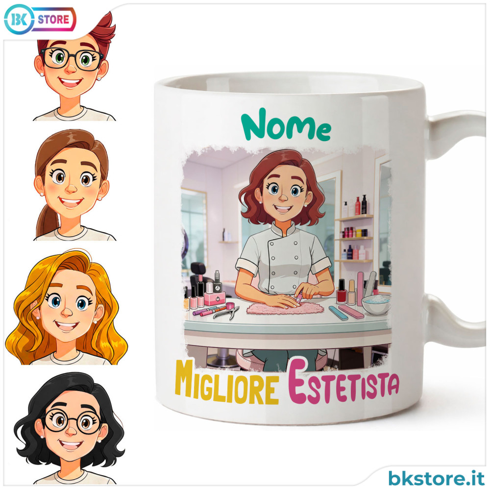 Tazza Estetista Personalizzata con Avatar e Nome – Idea Regalo Originale