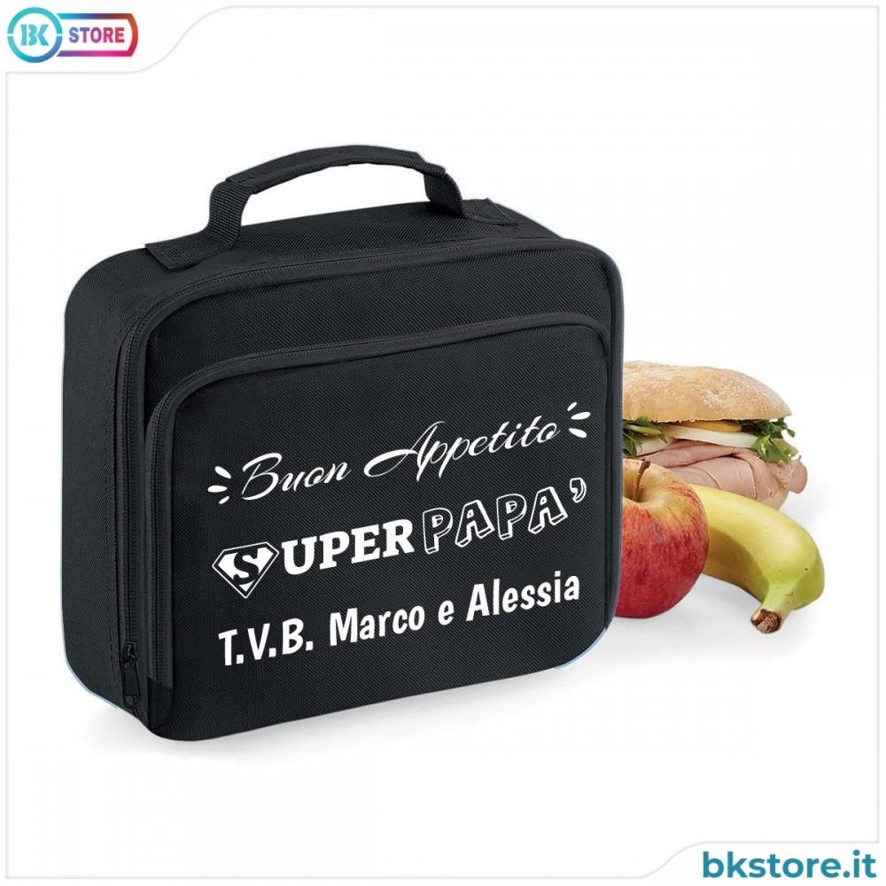 Lunch Box Borsa Frigo personalizzata Buon Appetito Super Papà