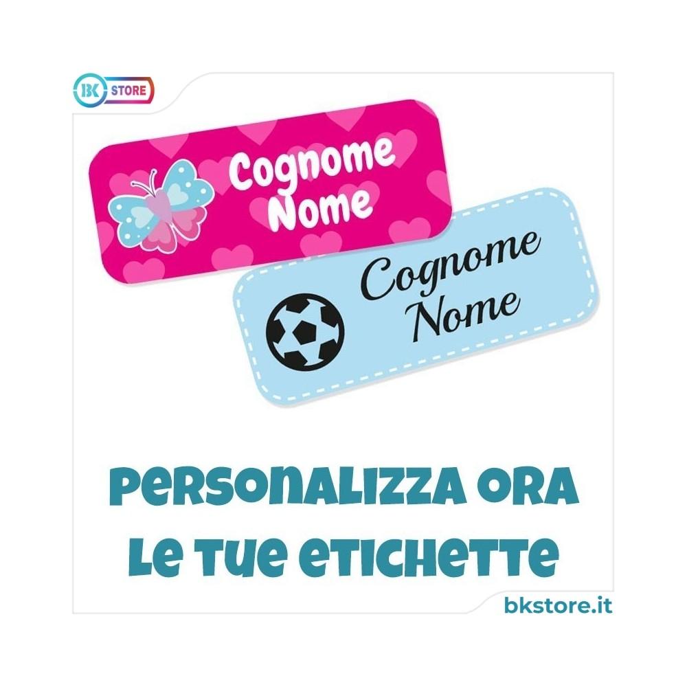 Etichette adesive per la scuola personalizzate 50x20 per matite pennarelli ecc Etichette adesive per la scuola personalizzate 50x20 per matite pennarelli ecc