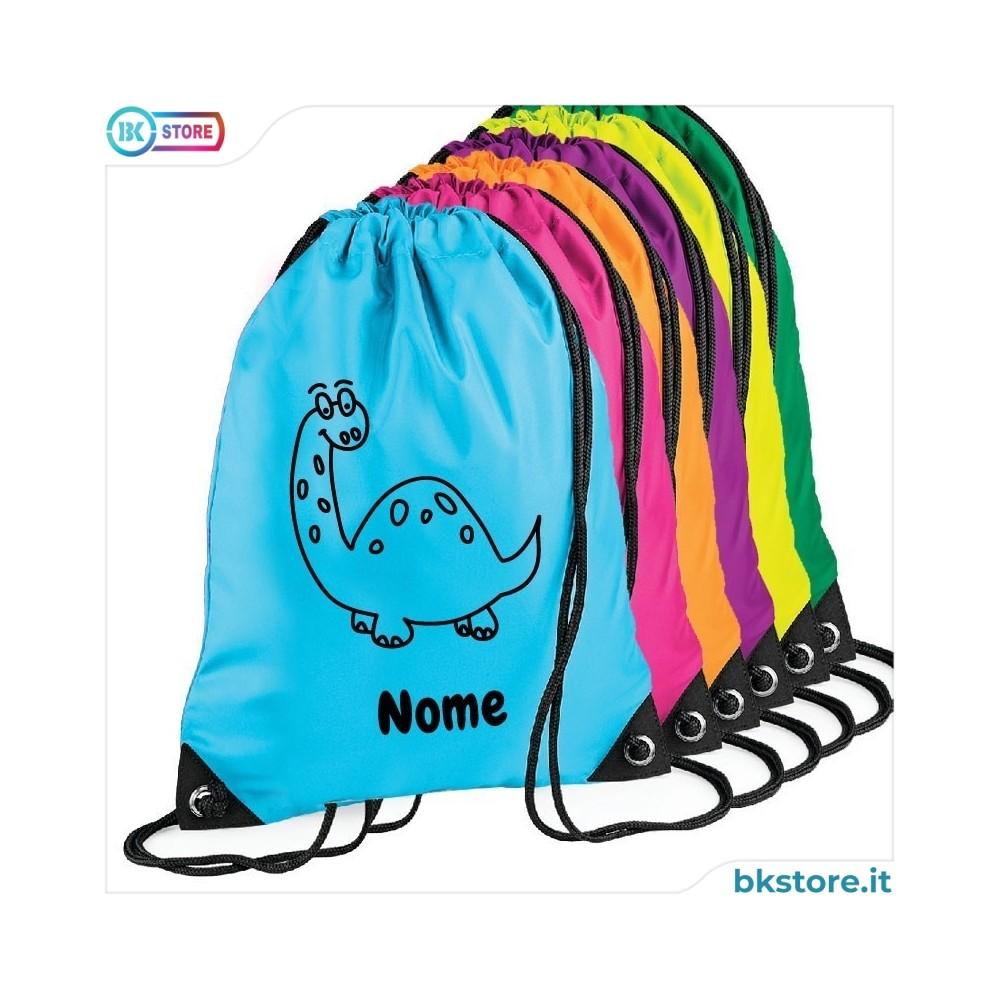 Zainetto personalizzato con dinosauro e nome Zainetto personalizzato con dinosauro e nome