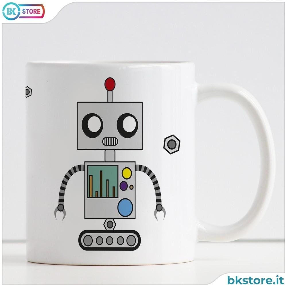 Tazza Personalizzata Per Bambini Con Nome - 325 Ml In Ceramica - Design Dinosauro, Robot, Spazio O Volpe - Regalo Originale Asilo