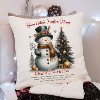 Idea regalo personalizzato di Natale per maestra cuscino da divano personalizzato