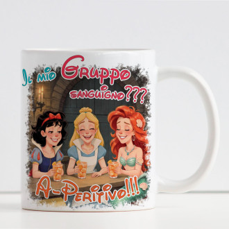 Tazza Personalizzata per Amiche – Principesse aperitivo Spritz | Idea Regalo Divertente amica