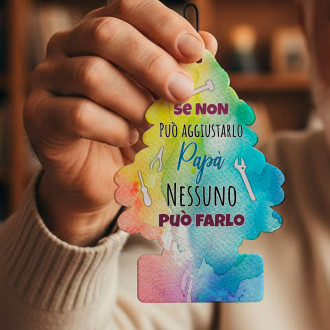 Regalo per la festa del papà deodorante albero per macchina personalizzato con foto e dedica papà aggiustatutto