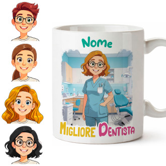 Tazza Dentista Personalizzata con Avatar e Nome – Idea Regalo Originale