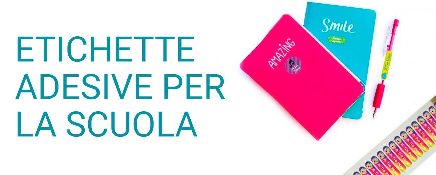 Etichette adesive personalizzate per la scuola e i giochi dei bambini